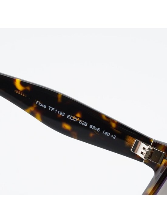 Tom Ford Fiore FT1195 52B Sunglasses Dark Havana Cat Eye Frame, Smoke Lenses main image 11